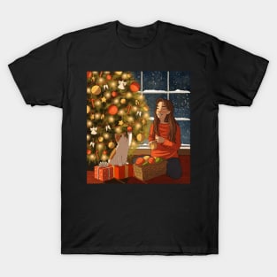 Christmas with cat T-Shirt